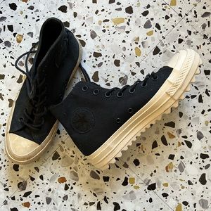 Black High Top Platform All Star Converse Chucks